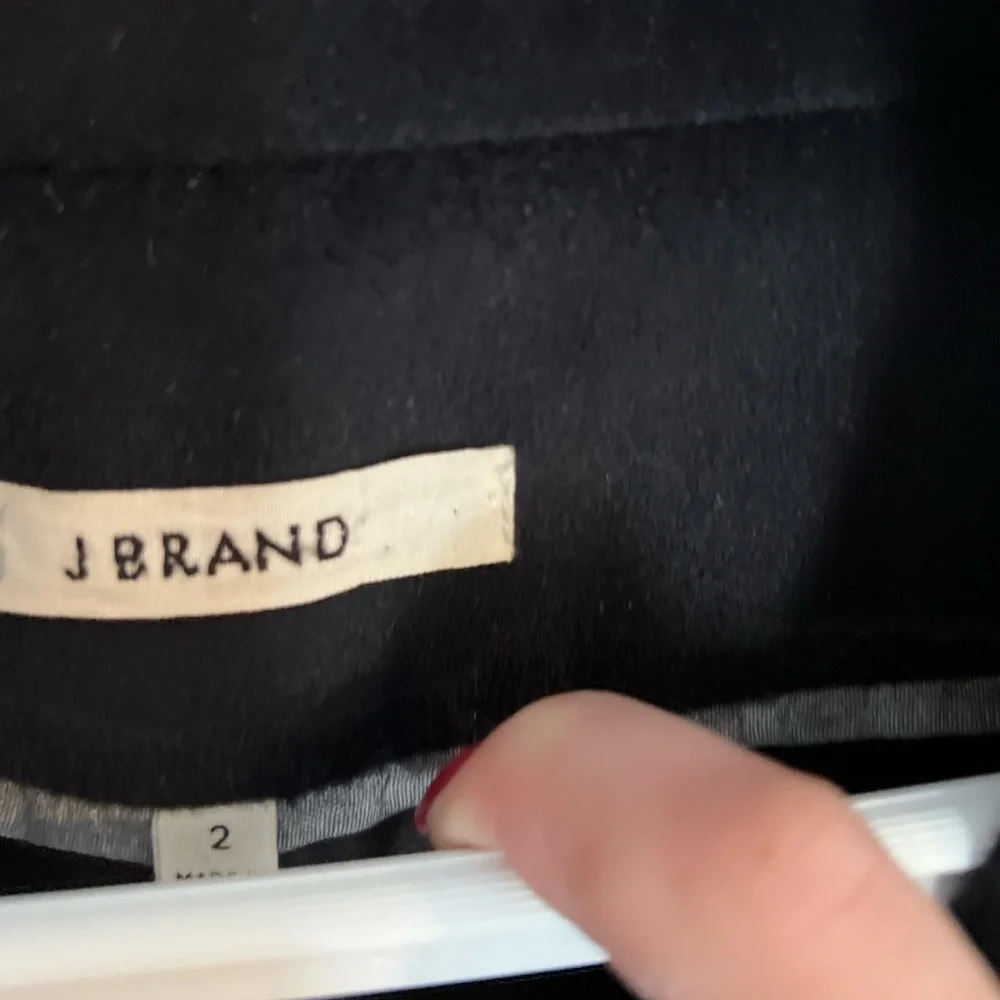 J Brand Wool/Cashmere Blend Classic Black Blazer Coat 2 - Picture 5 of 10